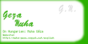 geza muha business card